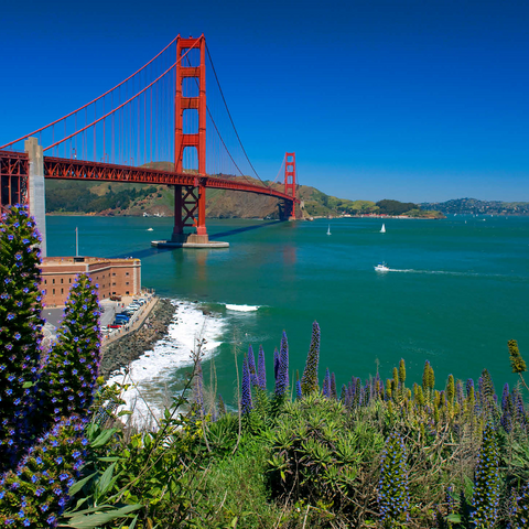 San Francisco Bay with Golden Gate Bridge and Fort Point National Historic Site, San Francisco, California, USA 1000 Jigsaw Puzzle 3D Modell