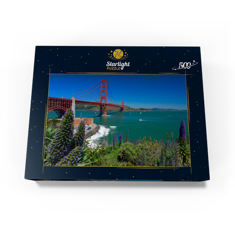 San Francisco Bay with Golden Gate Bridge and Fort Point National Historic Site, San Francisco, California, USA 500 Jigsaw Puzzle box view1