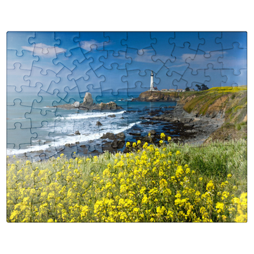 puzzleplate Lighthouse at Pigeon Point south of San Francisco, Highway One, California, USA 100 Jigsaw Puzzle