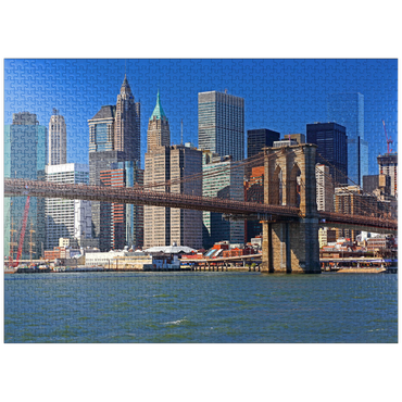 puzzleplate View to Brooklyn Bridge, Manhattan, New York City, New York, USA 1000 Jigsaw Puzzle