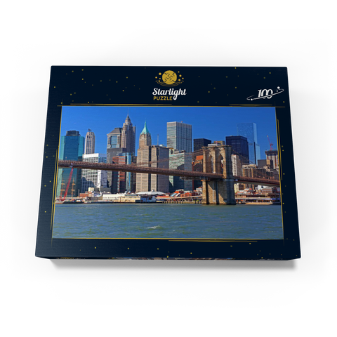 View to Brooklyn Bridge, Manhattan, New York City, New York, USA 100 Jigsaw Puzzle box view1