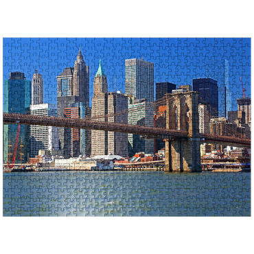 puzzleplate View to Brooklyn Bridge, Manhattan, New York City, New York, USA 500 Jigsaw Puzzle