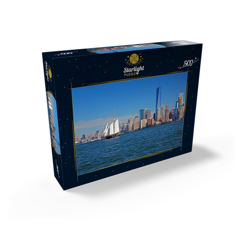 Hudson River to the World Financial Center and One World Trade Center, Manhattan, New York City, New York, USA 500 Jigsaw Puzzle box view1