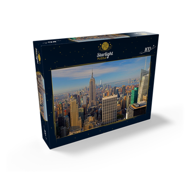 View from Rockefeller Center to Empire State Building and One World Trade Center, Manhattan, New York City, New York, USA 100 Jigsaw Puzzle box view1