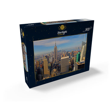 View from Rockefeller Center to Empire State Building and One World Trade Center, Manhattan, New York City, New York, USA 500 Jigsaw Puzzle box view1