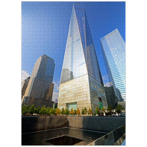 puzzleplate Ground Zero, memorial on the site of One World Trade Center, Manhattan, New York City, New York, USA 1000 Jigsaw Puzzle