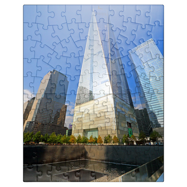 puzzleplate Ground Zero, memorial on the site of One World Trade Center, Manhattan, New York City, New York, USA 100 Jigsaw Puzzle