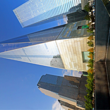 Ground Zero, memorial on the site of One World Trade Center, Manhattan, New York City, New York, USA 100 Jigsaw Puzzle 3D Modell