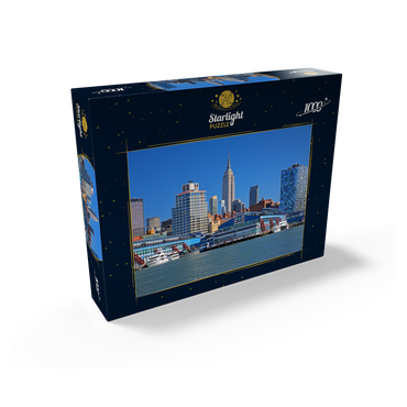 Hudson River with Empire State Building in Midtown Manhattan, New York City, New York, USA 1000 Jigsaw Puzzle box view1