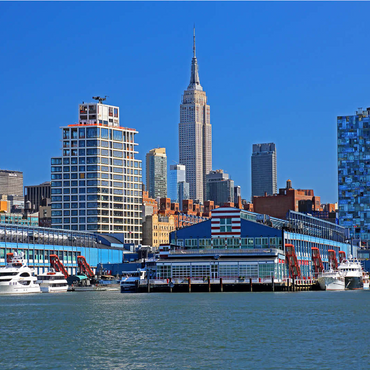 Hudson River with Empire State Building in Midtown Manhattan, New York City, New York, USA 100 Jigsaw Puzzle 3D Modell