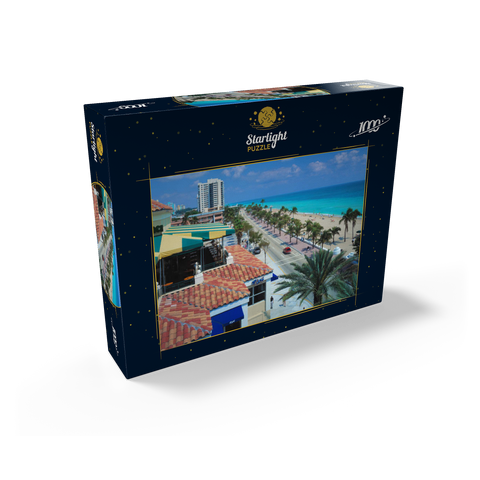 View over Atlantic Boulevard and beach, Fort Lauderdale, Florida, USA 1000 Jigsaw Puzzle box view1