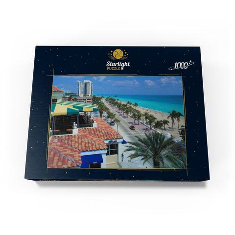 View over Atlantic Boulevard and beach, Fort Lauderdale, Florida, USA 1000 Jigsaw Puzzle box view1