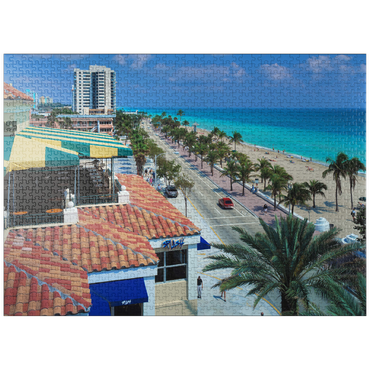 puzzleplate View over Atlantic Boulevard and beach, Fort Lauderdale, Florida, USA 1000 Jigsaw Puzzle