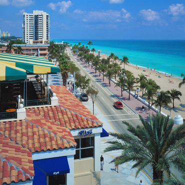 View over Atlantic Boulevard and beach, Fort Lauderdale, Florida, USA 100 Jigsaw Puzzle 3D Modell