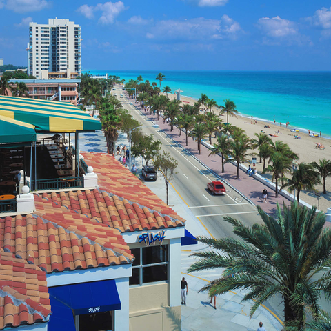 View over Atlantic Boulevard and beach, Fort Lauderdale, Florida, USA 500 Jigsaw Puzzle 3D Modell