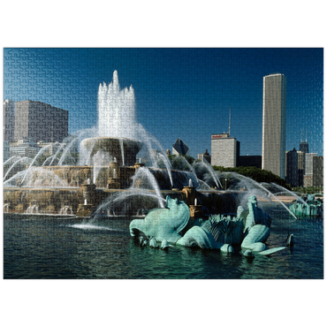 puzzleplate Buckingham Fountain in Grant Park, Chicago, Illinois, USA 1000 Jigsaw Puzzle