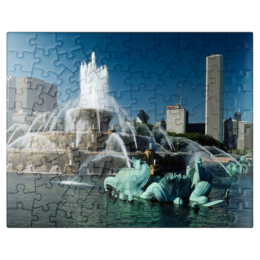 puzzleplate Buckingham Fountain in Grant Park, Chicago, Illinois, USA 100 Jigsaw Puzzle