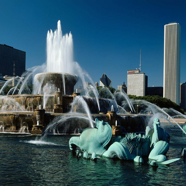 Buckingham Fountain in Grant Park, Chicago, Illinois, USA 100 Jigsaw Puzzle 3D Modell