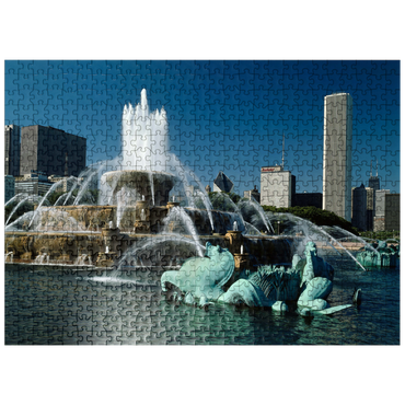 puzzleplate Buckingham Fountain in Grant Park, Chicago, Illinois, USA 500 Jigsaw Puzzle