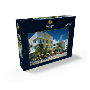 Art Deco Hotels on Ocean Drive in Miami Beach, Florida, USA 1000 Jigsaw Puzzle box view1