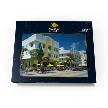 Art Deco Hotels on Ocean Drive in Miami Beach, Florida, USA 500 Jigsaw Puzzle box view1