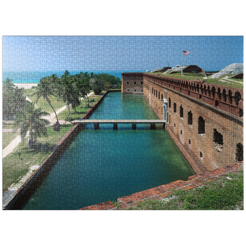 puzzleplate Fort Jefferson in Dry Tortugas National Park, Key West, Florida Keys, Florida, USA 1000 Jigsaw Puzzle