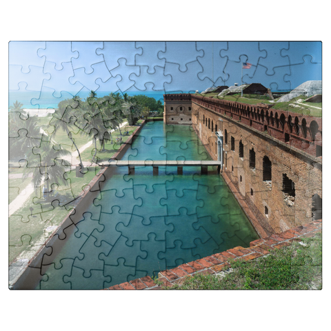 puzzleplate Fort Jefferson in Dry Tortugas National Park, Key West, Florida Keys, Florida, USA 100 Jigsaw Puzzle