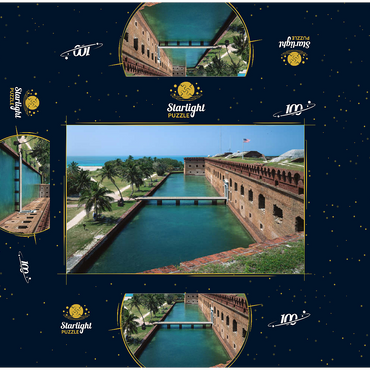 Fort Jefferson in Dry Tortugas National Park, Key West, Florida Keys, Florida, USA 100 Jigsaw Puzzle box 3D Modell