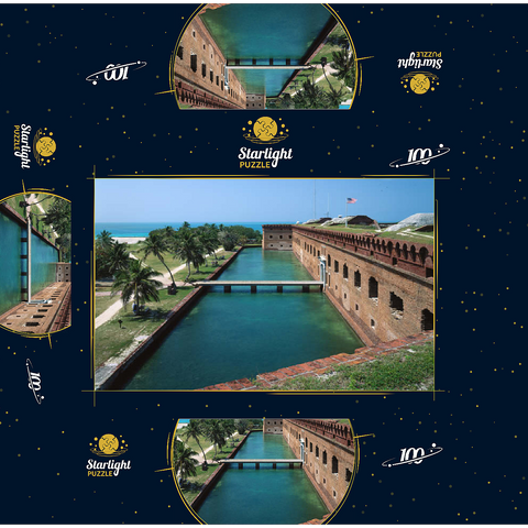 Fort Jefferson in Dry Tortugas National Park, Key West, Florida Keys, Florida, USA 100 Jigsaw Puzzle box 3D Modell