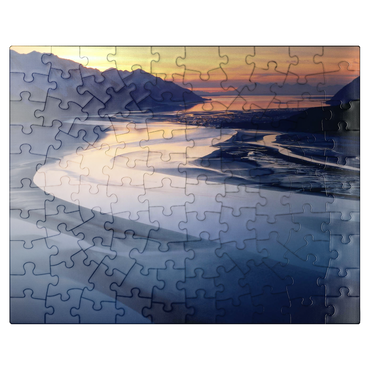 puzzleplate Turnagain Arm, Chugach Mountains, Alaska, USA 100 Jigsaw Puzzle