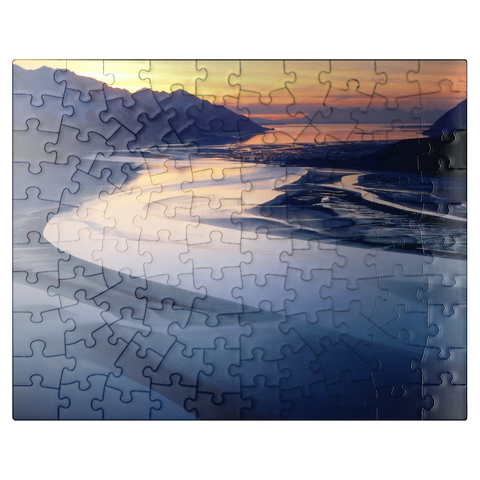 puzzleplate Turnagain Arm, Chugach Mountains, Alaska, USA 100 Jigsaw Puzzle