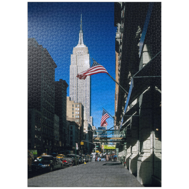 puzzleplate View from Fifth Avenue to Empire State Building, Manhattan, New York City, New York, USA 1000 Jigsaw Puzzle
