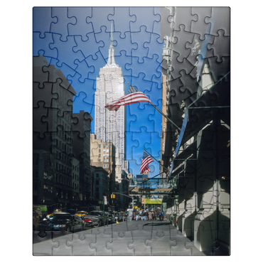 puzzleplate View from Fifth Avenue to Empire State Building, Manhattan, New York City, New York, USA 100 Jigsaw Puzzle