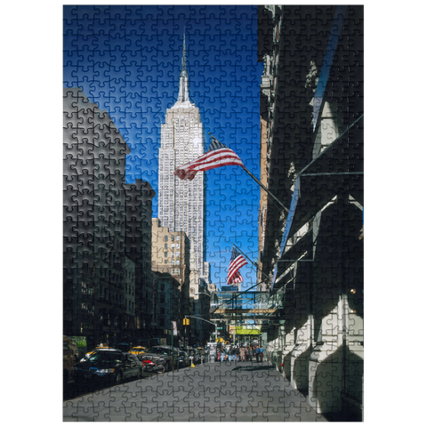 puzzleplate View from Fifth Avenue to Empire State Building, Manhattan, New York City, New York, USA 500 Jigsaw Puzzle