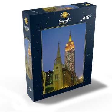 View from Fifth Avenue to Empire State Building, Manhattan, New York City, New York, USA 1000 Jigsaw Puzzle box view1
