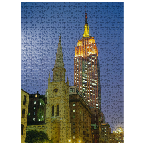 puzzleplate View from Fifth Avenue to Empire State Building, Manhattan, New York City, New York, USA 500 Jigsaw Puzzle