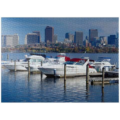 puzzleplate Charles River Basin against Skyline, Boston, Massachusetts, USA 1000 Jigsaw Puzzle