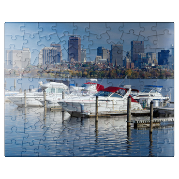 puzzleplate Charles River Basin against Skyline, Boston, Massachusetts, USA 100 Jigsaw Puzzle