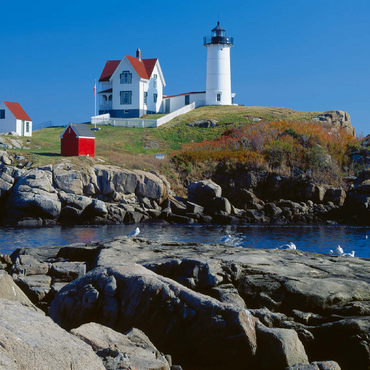 Nubble Lighthouse at Cape Neddick, York Beach, Maine, USA 100 Jigsaw Puzzle 3D Modell