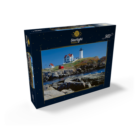 Nubble Lighthouse at Cape Neddick, York Beach, Maine, USA 500 Jigsaw Puzzle box view1