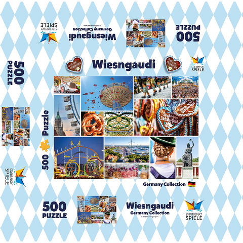 Wiesngaudi - Oktoberfest in Munich 500 Jigsaw Puzzle box 3D Modell