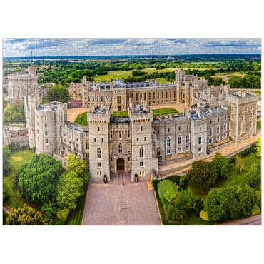 puzzleplate Aerial view of Windsor Castle, royal residence in Windsor in the English county of Berkshire 1000 Jigsaw Puzzle
