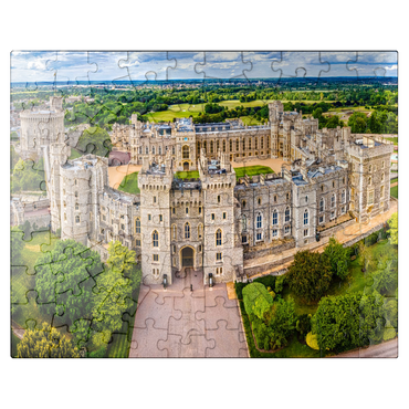 puzzleplate Aerial view of Windsor Castle, royal residence in Windsor in the English county of Berkshire 100 Jigsaw Puzzle
