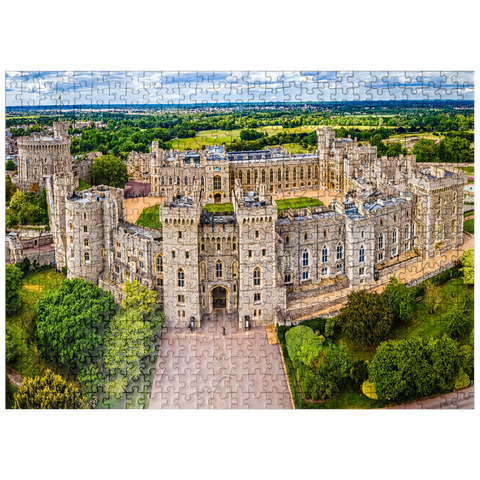 puzzleplate Aerial view of Windsor Castle, royal residence in Windsor in the English county of Berkshire 500 Jigsaw Puzzle