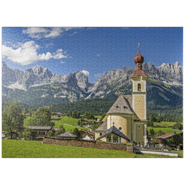 puzzleplate Wilder Kaiser - Mountain village in Tirol - Austria 1000 Jigsaw Puzzle