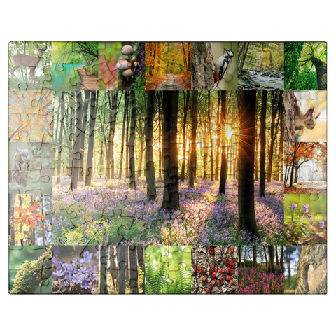 puzzleplate Forest Bathing - Collage 100 Jigsaw Puzzle
