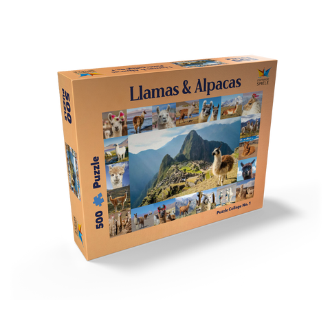 Llamas and alpacas - collage 500 Jigsaw Puzzle box view1