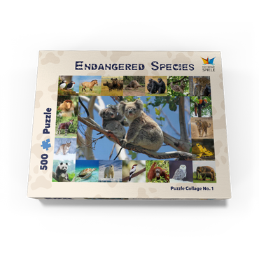 Endangered Species - Koalas - Collage 500 Jigsaw Puzzle box view1
