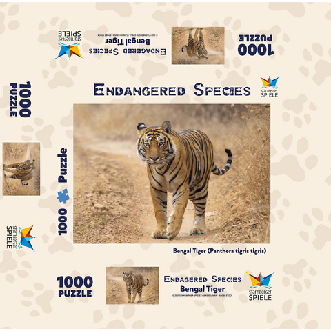 Endangered Species - Bengal Tiger 1000 Jigsaw Puzzle box 3D Modell