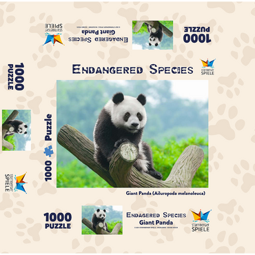 Endangered Species - Giant Panda 1000 Jigsaw Puzzle box 3D Modell